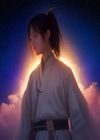 玄幻小说推荐《遮天》封面，宇宙星空背景下的修炼者剪影，震撼大气